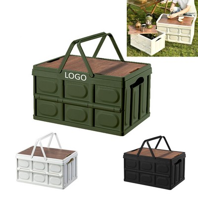 30L Collapsible Picnic Basket W/ Handle