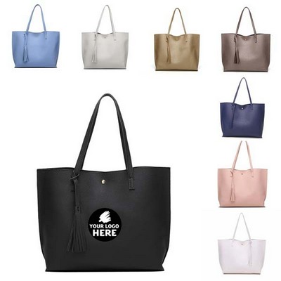 Stylish Faux Leather Hobo Shoulder Bag
