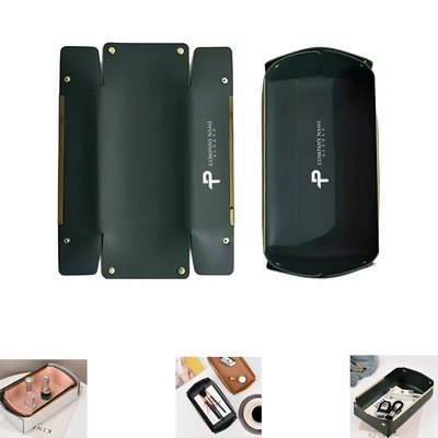 Leather Removable Desktop Storage Basket