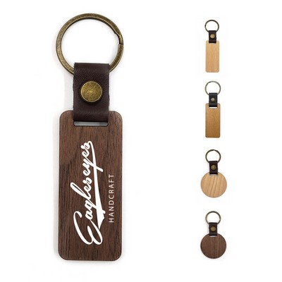 Engraved Wooden Keychain