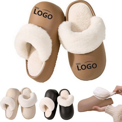 Winter fleece warm detachable bread slippers