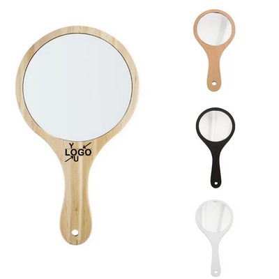 Compact Wooden Makeup Mirror