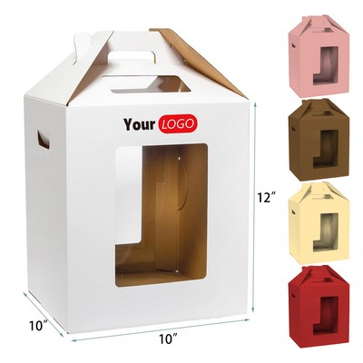 Tall Handle Windowed Cake Transport Box