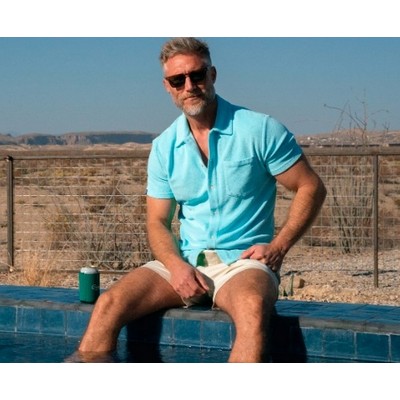 Terrycloth Button Down Shirt