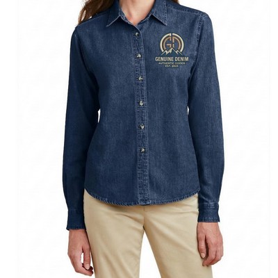 Ladies Long Sleeve Value Denim Shirt