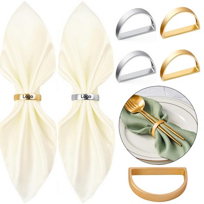 Premium Semicircle Gold Napkin Rings