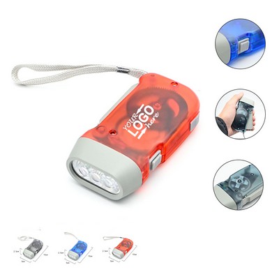 Hand Crank 3-LED Emergency Torch