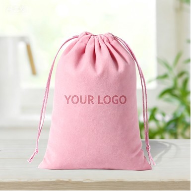 Velvet Drawstring Pouch With Reinforced Closure