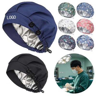 Custom Unisex Double-Layer Cotton Dustproof Surgical & Scrub Caps
