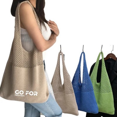 Crochet Mesh Beach Tote Bag