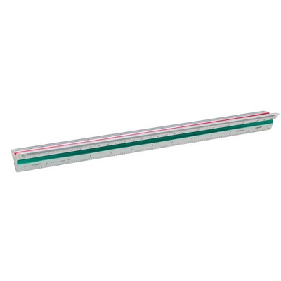 12" Color-coded Architect Solid Triangular Scale - Aluminum
