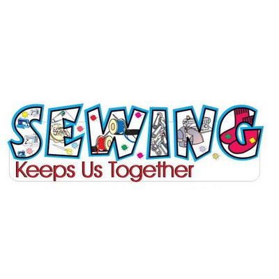 Sewing Slogan Promotional Magnet w/ Strip Magnet (2 Square Inch)