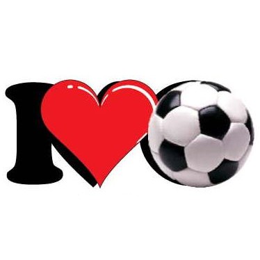 I Love Soccer Magnet w/ Full Magnetic Back (6 Square Inch)