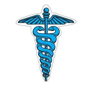 Caduceus Executive Magnet w/ Full Magnetic Back (3 Square Inch)