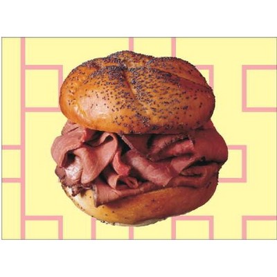 Roast Beef Sandwich Metal Photo Magnet (2 1/2"x3 1/2")