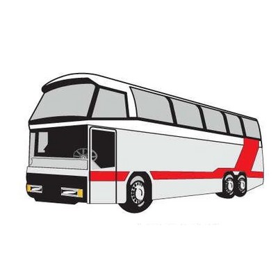 Commercial Bus Executive Magnet w/ Full Magnetic Back (12 Square Inch)