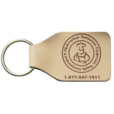 Large Rectangle Bonded Leather Glued 2 Sided Key Tags (1 1/2"x3 5/8")