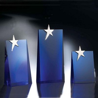 8" Performer Blue Crystal Star Award