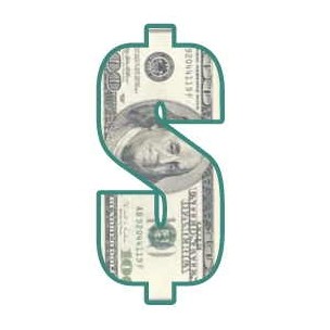 Dollar Sign $100 Bill Maxi Magnet (2 Square Inch)