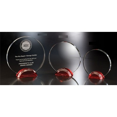 Crispy Red Optic Crystal Award (5"x 5")