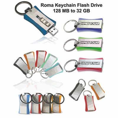 Roma Keychain Flash Drive - 4 GB Memory