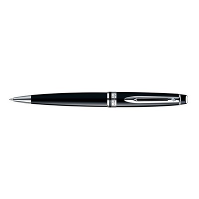 Waterman® Expert Black Lacquer W/ Chrome Trim Ballpen