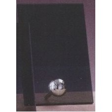 Silver Baseball Smoked Glass Award w/Silver Plastic Plaque Mounts (4"x6.5")
