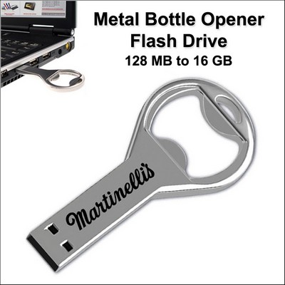 Bottle Opener Flash Drive - 128 MB Memory