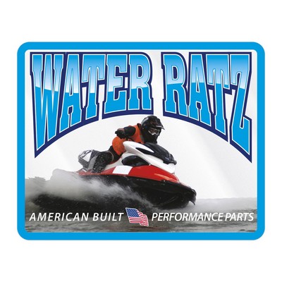 Rectangle Sticker | Round Corners | 4" x 5" | Clear Static | Static Back | Digital