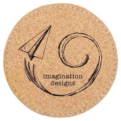 Cork Coaster with Stitching