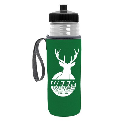 Garyline® Lifeguard Bottle with Push-Pull Lid and Insulated Caddy - 24 oz.