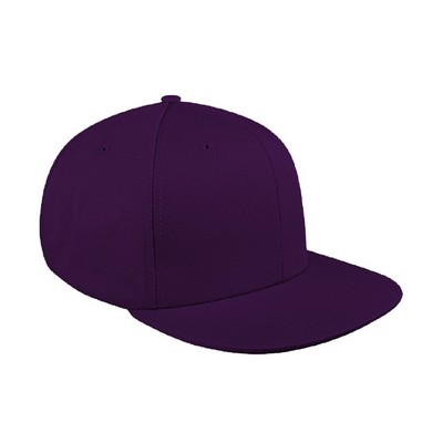 Solid Eyelets Twill Snapback Flat Brim Hat