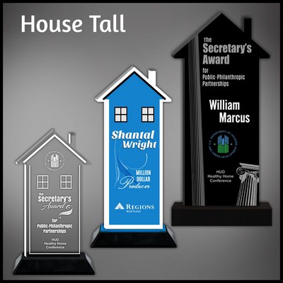 11" Tall House Black Budget Acrylic Award