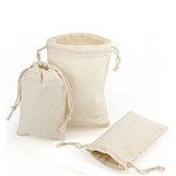 Bulk Natural Cotton Pull Drawstring Pouch (4"x6")