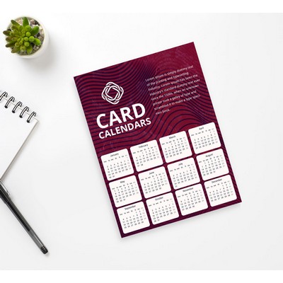 Card Calendars - Printed Front and Back (8.5" x 5.5")