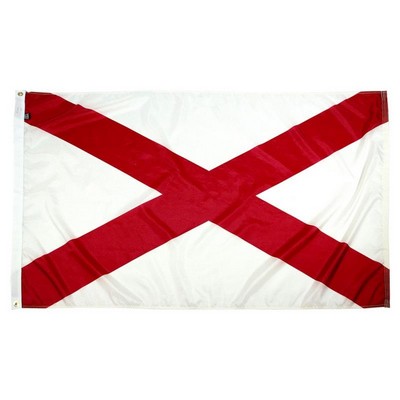 Alabama Indoor Parade Flag w/Pole Hem And Fringe (4'x6')