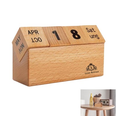 Wooden Creative Office Desk Calendar