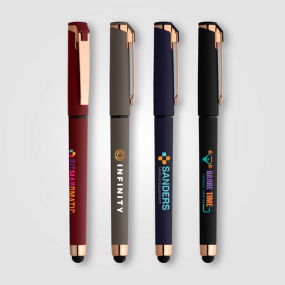 Islander Softy Rose Gold Gel Pen w/ Stylus - Full-Color Inkjet