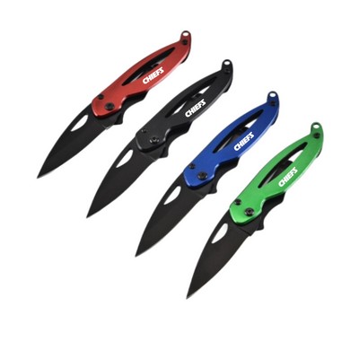 Stainless Steel Folding Pocket Knife with Strap Hole