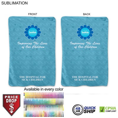 48 Hr Quick Ship - Ultra Soft and Smooth Microfleece Baby Blanket, Sublimated (30"x40")