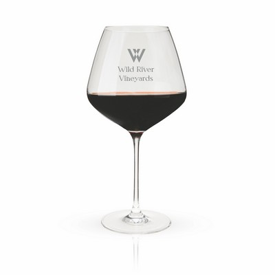 Viski® Reserve Inez Crystal Burgundy Glass, set of 4