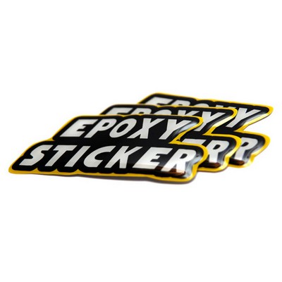 Square Domed Epoxy Sticker