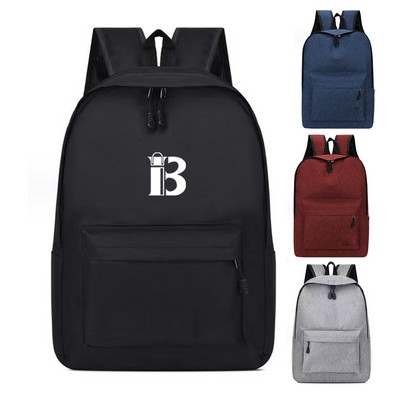 Nylon Large Capacity Travel Backpack w/ USB Port