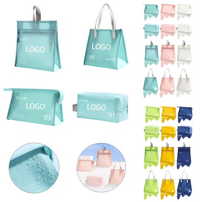 4 Piece Colorful PVC Waterproof Bag Set
