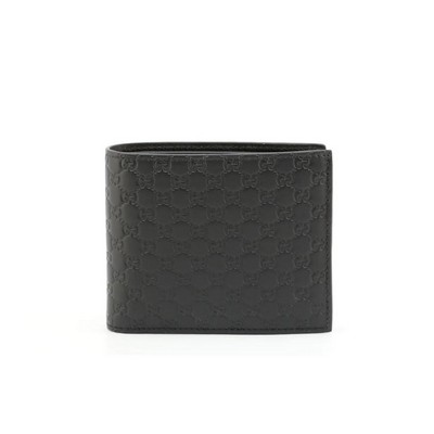Gucci Men's Microguccissima Gg Bifold Wallet - Black