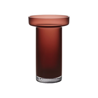 Kosta Boda Limelight Tall Vase Burgundy