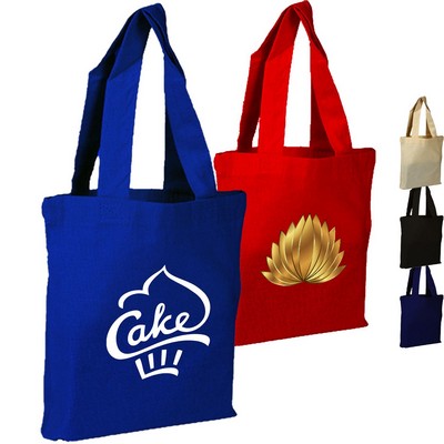 100% Cotton Canvas Sheeting Medium Tote Bag with Mini Gusset