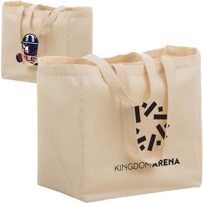 Premium 6 Oz. Canvas Grocery Tote Bag with Gusset