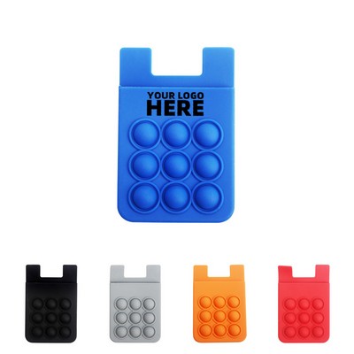 Silicone Fidget Bubble Pop Phone Wallet