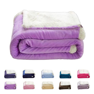 Sherpa Fleece Plush Blanket